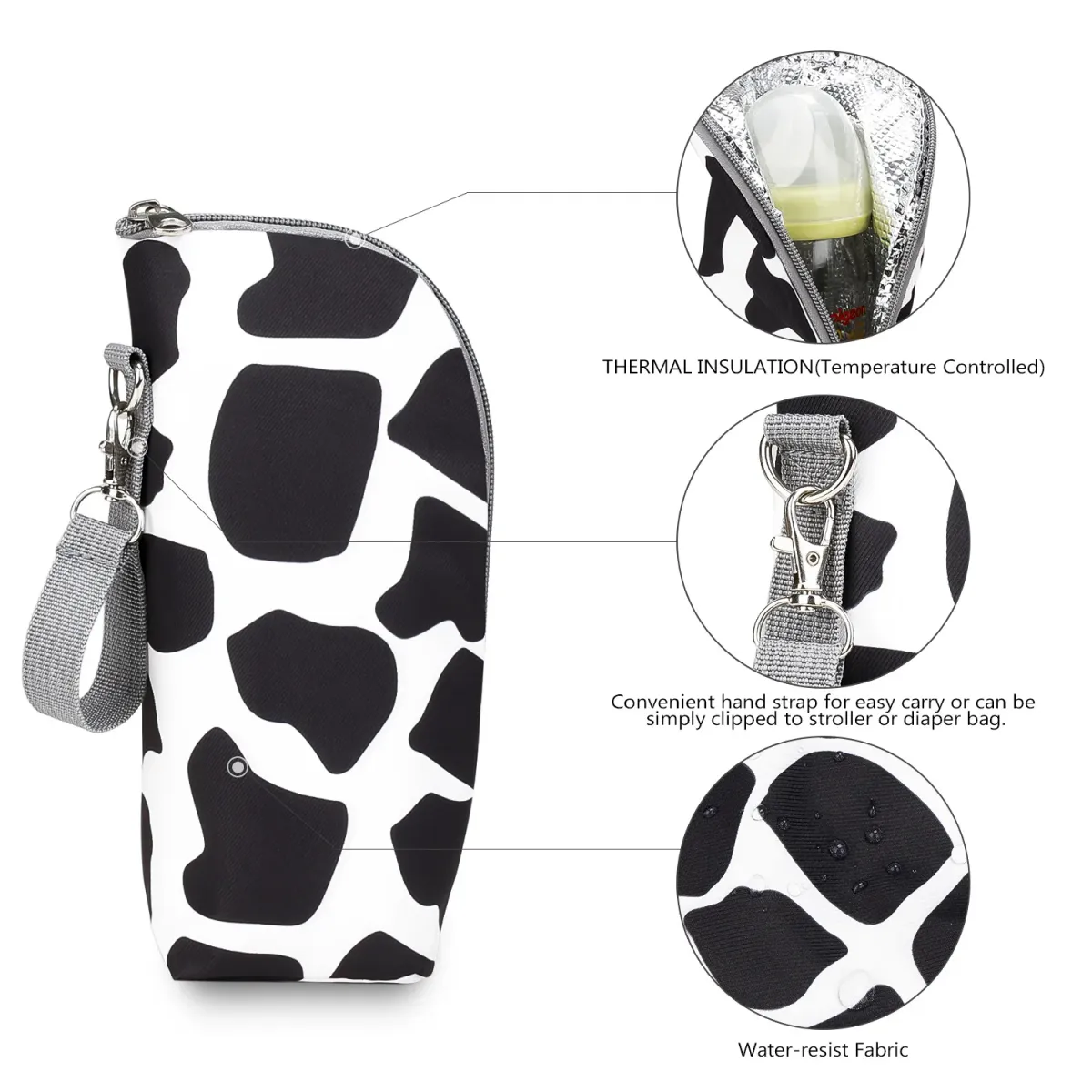 Portable Baby Bottle Bag Insulated Warmer for Stroller Outing - Aluminum Mold Lunch Bag for Drinks & Snacks, 22x8x7cm showcase 13