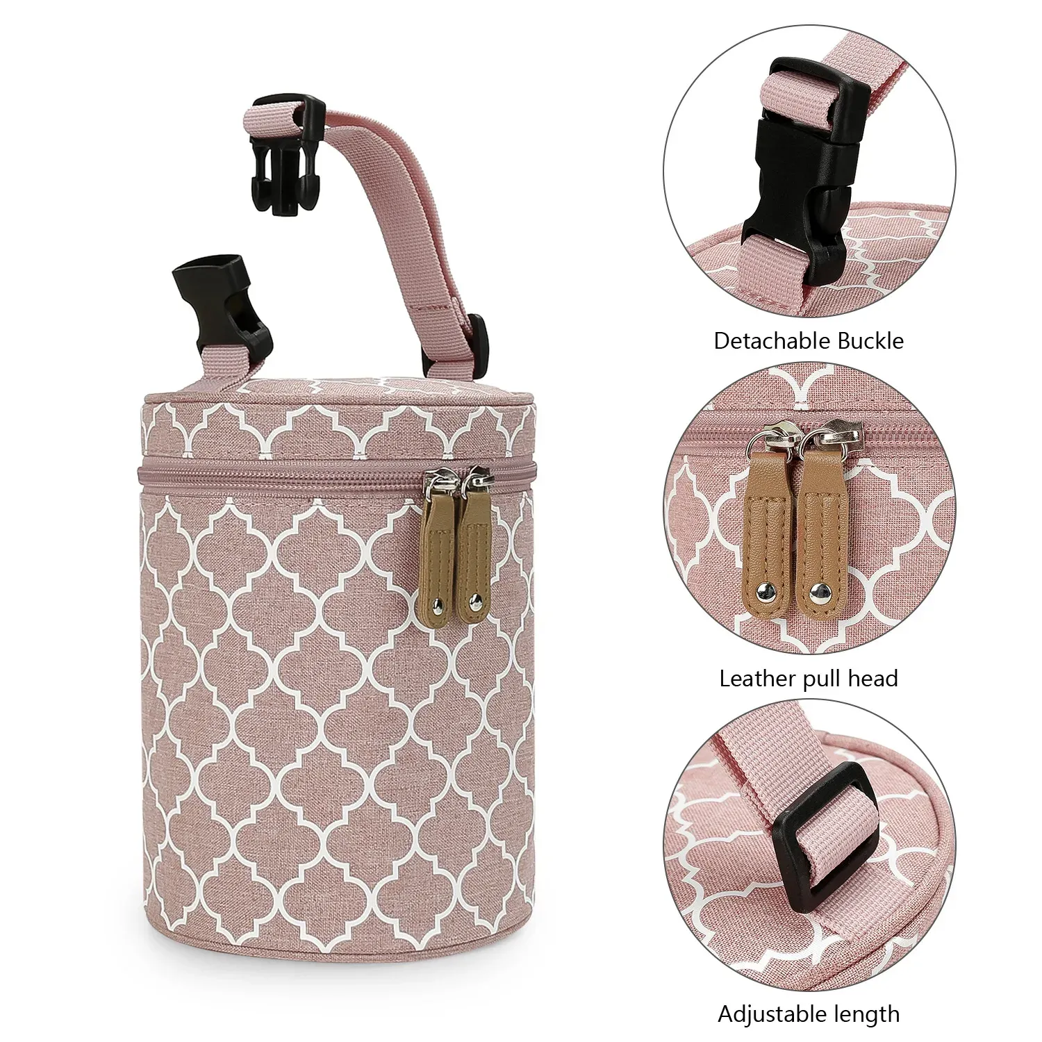 Portable Baby Bottle Warmer Bag Insulated Milk Heater Keeper Thermal Bag for Infant Feeding, Durable Nylon with Detachable Buckle for Stroller, Perfect for On-the-Go Parents in Ghana thumbnail 2