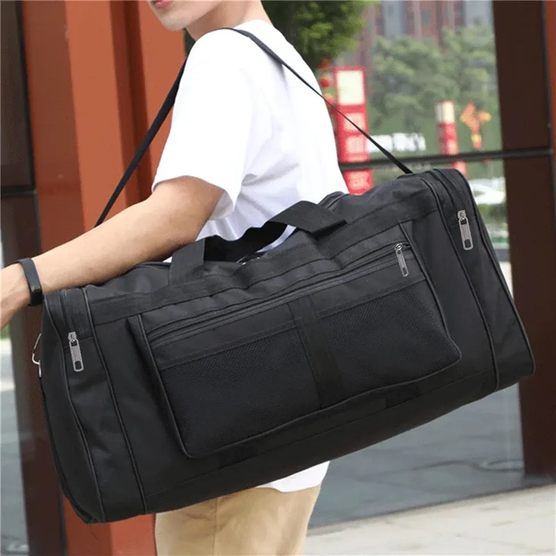 Large Capacity Nylon Travel Duffel Bag for Men & Women, Weekender Carry-On Luggage, Gym Sport Holdall, Overnight Tote with Pouches thumbnail 3