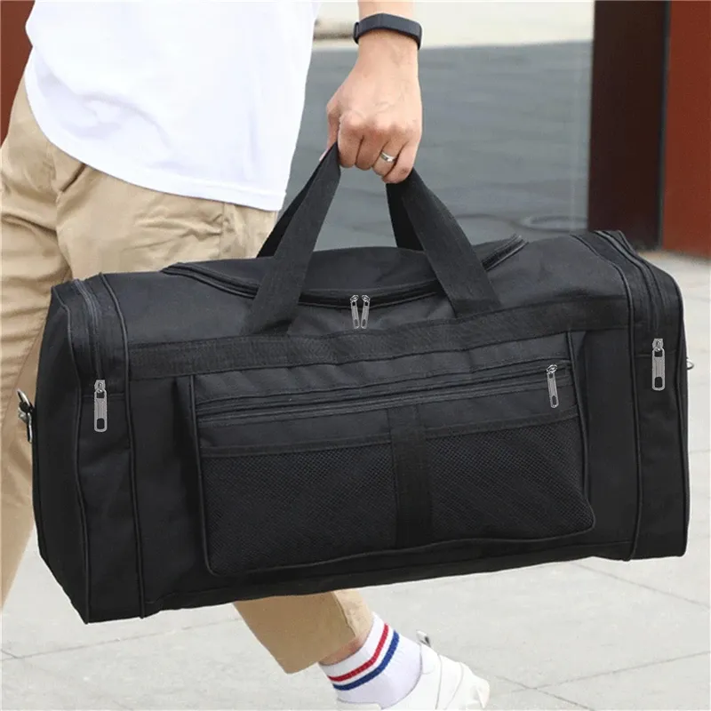 Large Capacity Nylon Travel Duffel Bag for Men & Women, Weekender Carry-On Luggage, Gym Sport Holdall, Overnight Tote with Pouches thumbnail 2