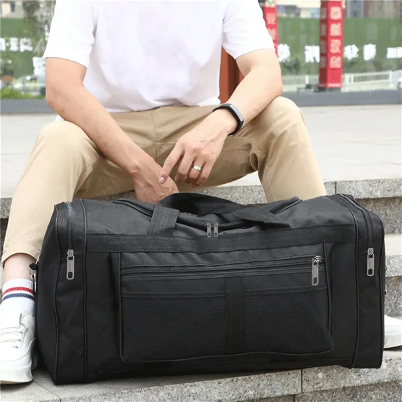 Large Capacity Nylon Travel Duffel Bag for Men & Women, Weekender Carry-On Luggage, Gym Sport Holdall, Overnight Tote with Pouches thumbnail 4