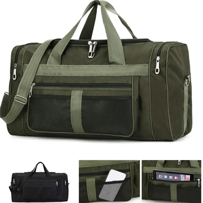 Large Capacity Nylon Travel Duffel Bag for Men & Women, Weekender Carry-On Luggage, Gym Sport Holdall, Overnight Tote with Pouches thumbnail 1