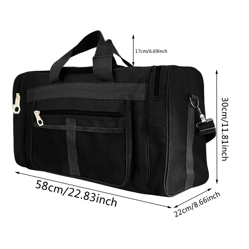 Large Capacity Nylon Travel Duffel Bag for Men & Women, Weekender Carry-On Luggage, Gym Sport Holdall, Overnight Tote with Pouches showcase 5