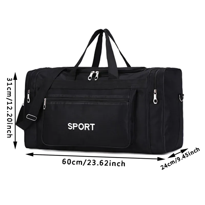 Large Capacity Nylon Travel Duffel Bag for Men & Women, Weekender Carry-On Luggage, Gym Sport Holdall, Overnight Tote with Pouches showcase 15