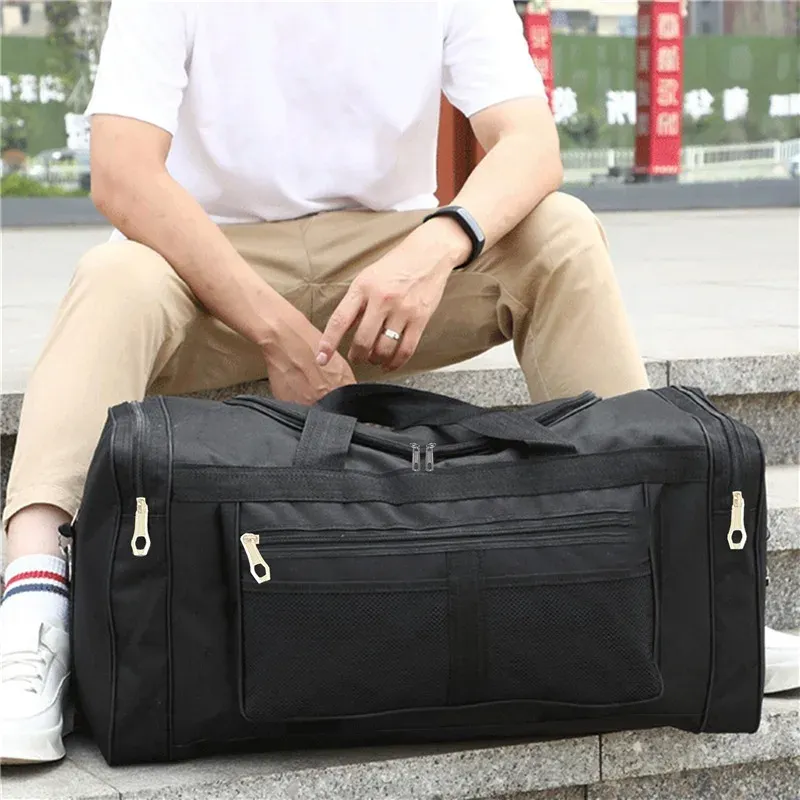 Large Capacity Nylon Travel Duffel Bag for Men & Women, Weekender Carry-On Luggage, Gym Sport Holdall, Overnight Tote with Pouches showcase 4