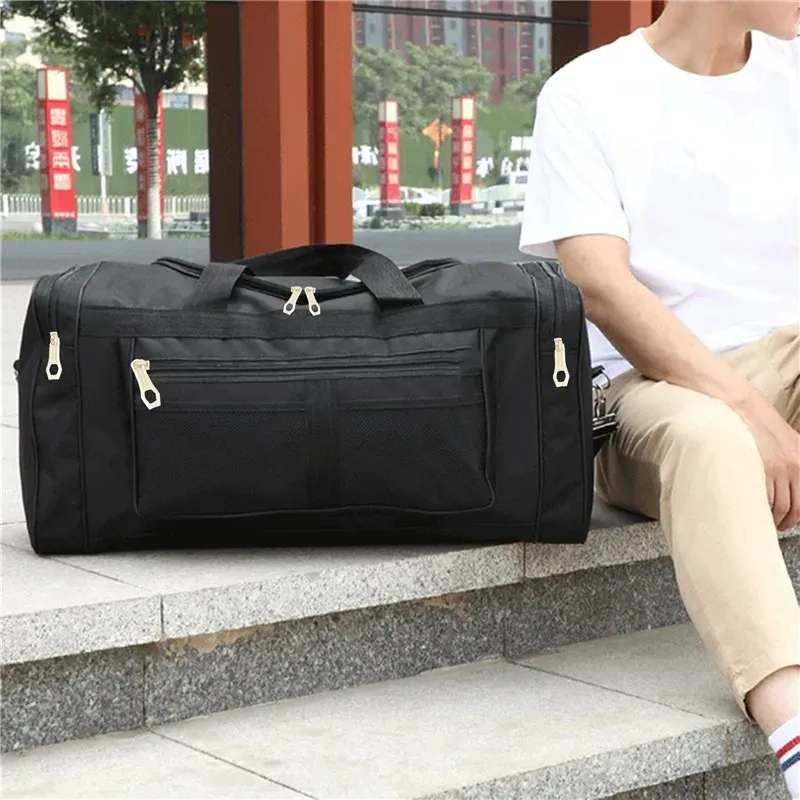 Large Capacity Nylon Travel Duffel Bag for Men & Women, Weekender Carry-On Luggage, Gym Sport Holdall, Overnight Tote with Pouches showcase 1