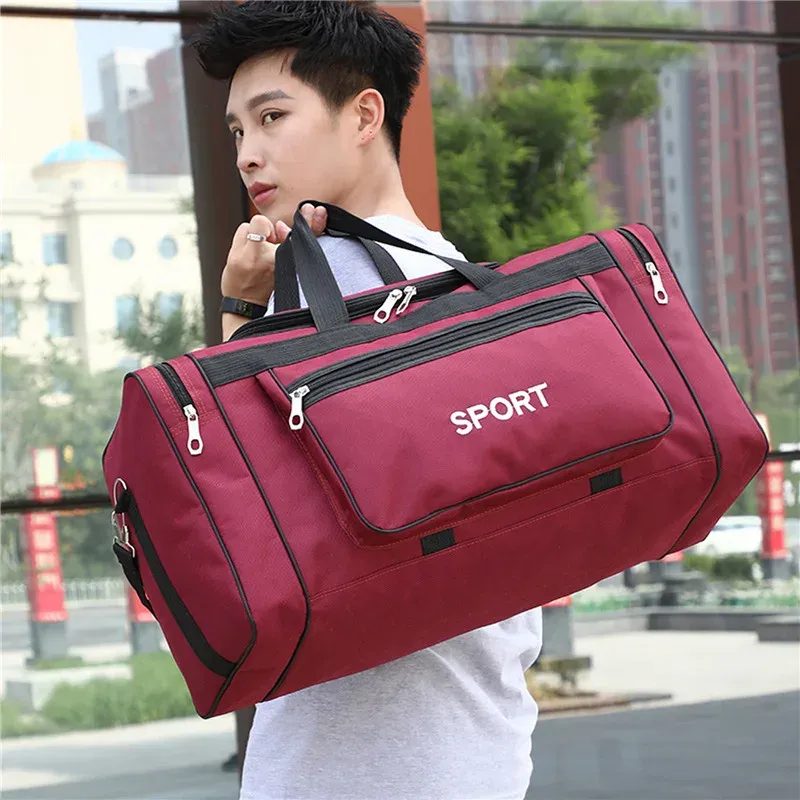 Large Capacity Nylon Travel Duffel Bag for Men & Women, Weekender Carry-On Luggage, Gym Sport Holdall, Overnight Tote with Pouches showcase 11