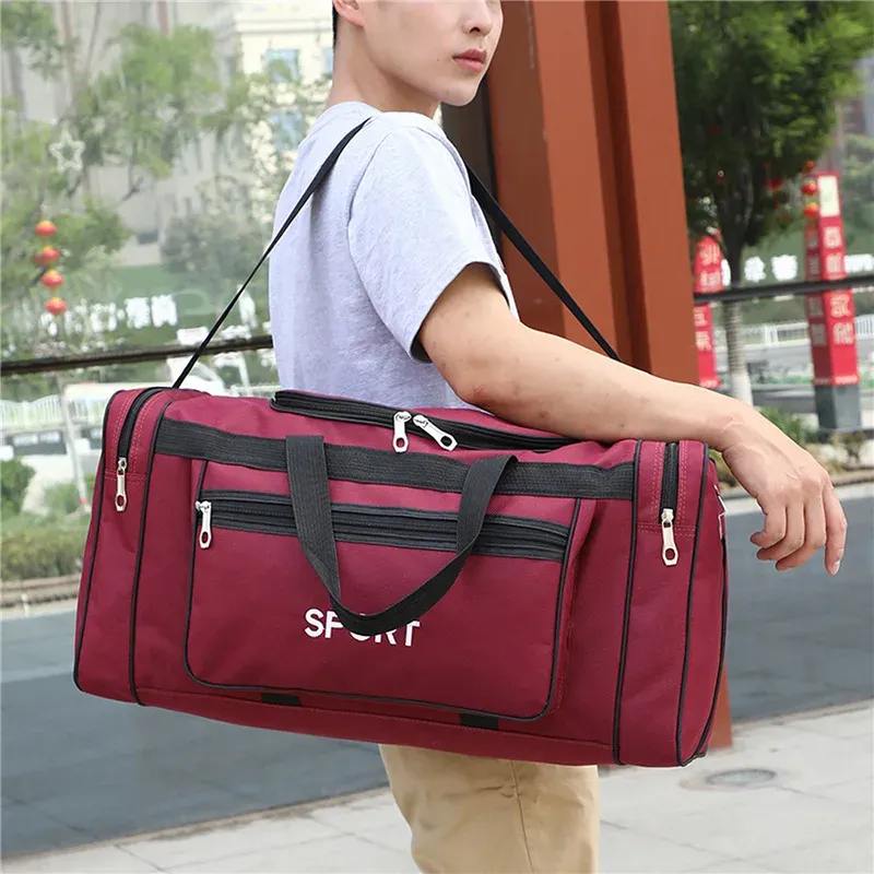Large Capacity Nylon Travel Duffel Bag for Men & Women, Weekender Carry-On Luggage, Gym Sport Holdall, Overnight Tote with Pouches showcase 13