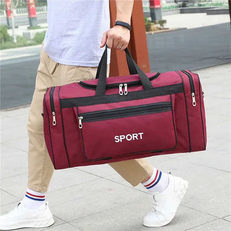 Large Capacity Nylon Travel Duffel Bag for Men & Women, Weekender Carry-On Luggage, Gym Sport Holdall, Overnight Tote with Pouches showcase 14