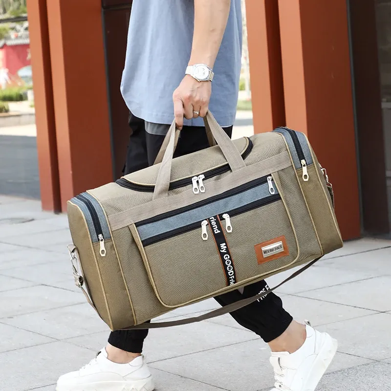 Large Capacity Nylon Travel Duffel Bag for Men & Women, Weekender Carry-On Luggage, Gym Sport Holdall, Overnight Tote with Pouches showcase 26