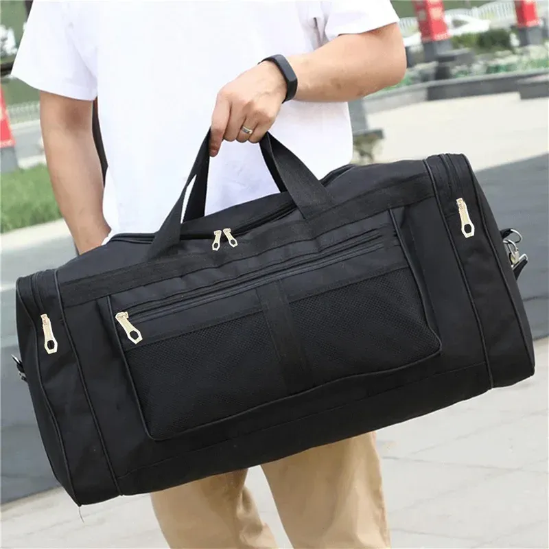 Large Capacity Nylon Travel Duffel Bag for Men & Women, Weekender Carry-On Luggage, Gym Sport Holdall, Overnight Tote with Pouches showcase 3