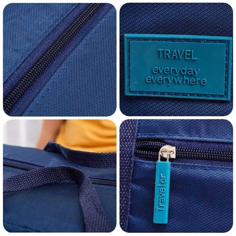 Lightweight Foldable Travel Duffel Bag - Unisex Carry-On Tote Luggage for Weekenders, Overnight Stays, Gym, and Travel - Water-Resistant & Washable thumbnail 6
