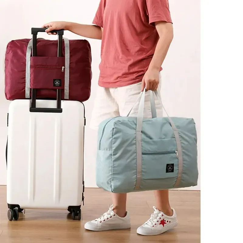 2 Pack Foldable Travel Duffel Bag - Spill-Resistant Carry-On Weekender Overnight Hospital Tote for Men & Women, Perfect for Gym, Travel, and Airlines thumbnail 2