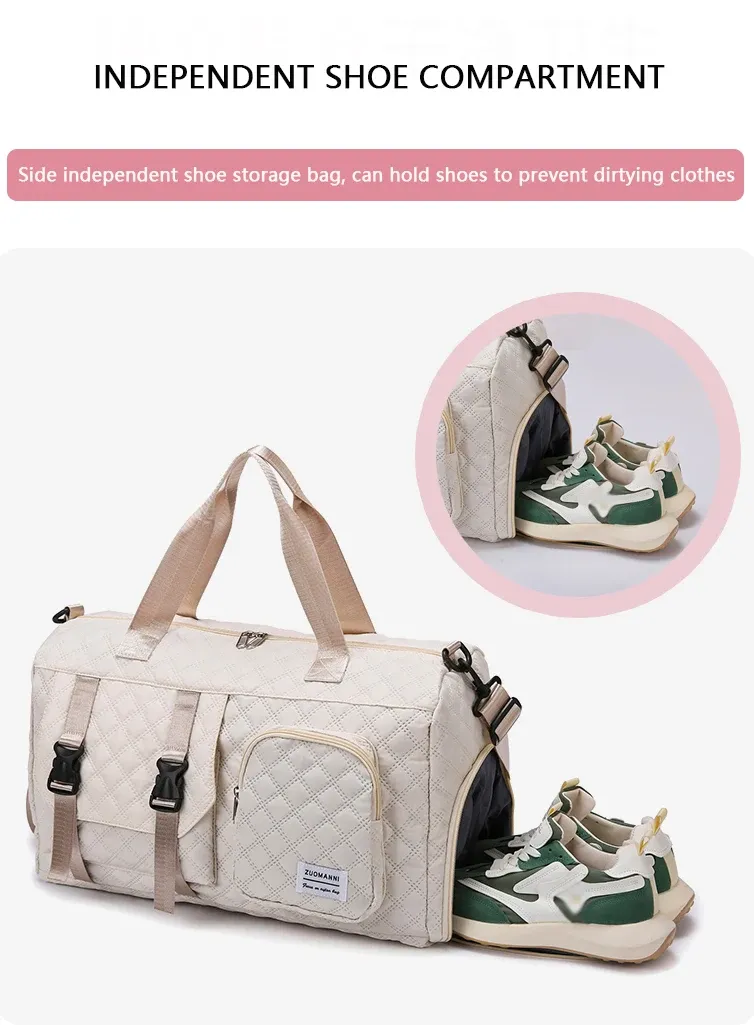 Durable Nylon Travel Duffle Bag, Portable Sports Gym Bag for Overnight Trips, Spacious Argyle Pattern Shoulder Duffel for Training & Weekend Getaways showcase 17