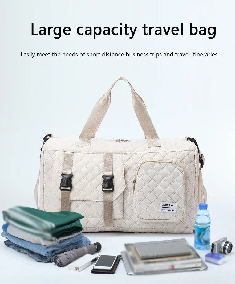 Durable Nylon Argyle Travel Duffle Bag, Portable Sports Gym Bag for Overnight Trips, Spacious Shoulder Duffel for Training showcase 5