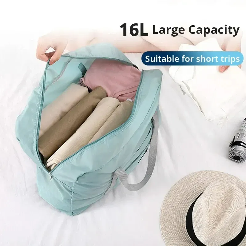 2 Pack Foldable Travel Duffel Bag - Spill-Resistant Carry-On Weekender Overnight Tote for Men & Women, Perfect for Gym, Travel, Hospital Stays - Image 3