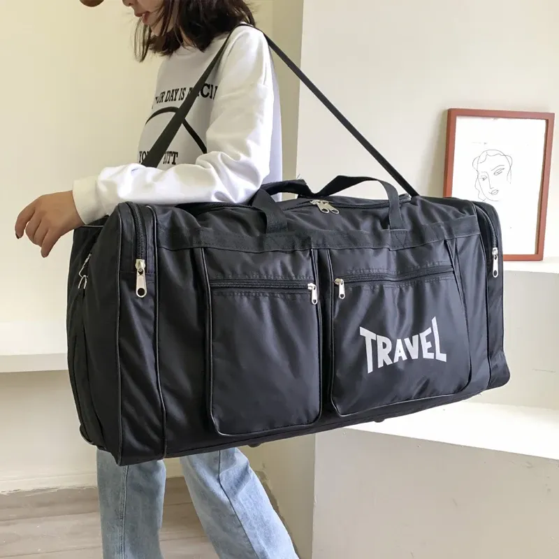 80L Foldable Waterproof Duffel Bag for Travel & Sports - Large Capacity, Wear-Resistant, Portable Business Handbag for Men & Women thumbnail 1