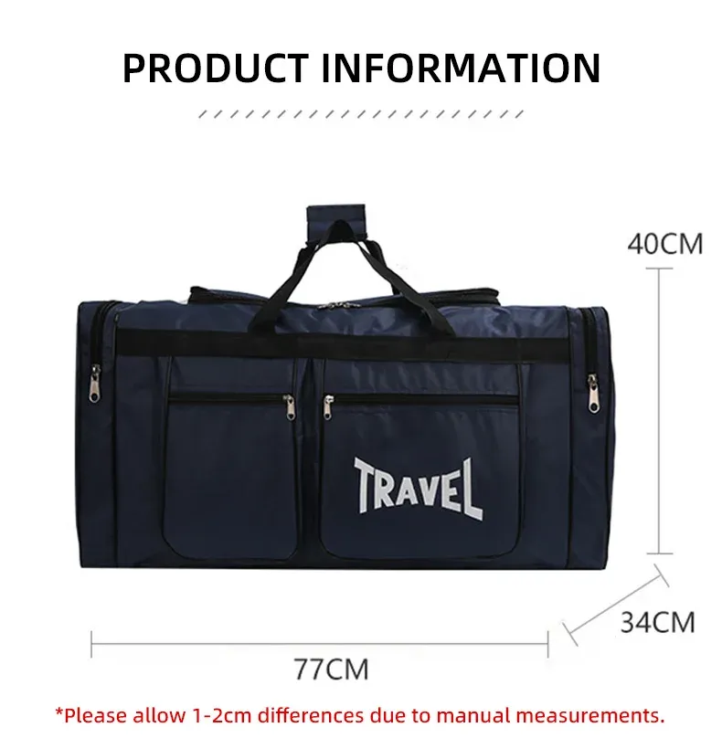 80L Foldable Waterproof Duffel Bag for Travel & Sports - Large Capacity, Wear-Resistant, Portable Business Handbag for Men & Women showcase 1