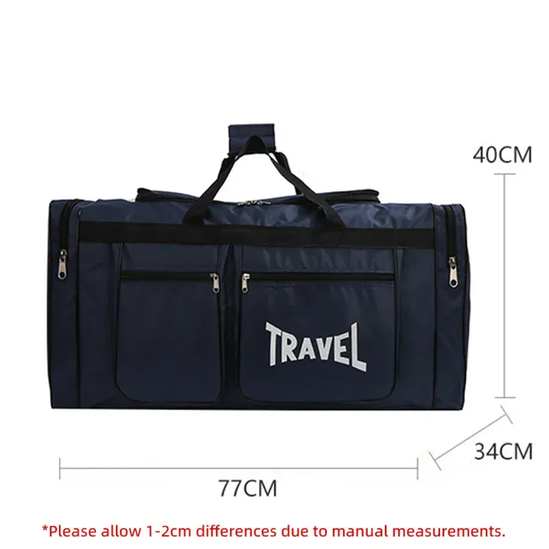 80L Foldable Waterproof Duffel Bag for Travel & Sports - Large Capacity, Wear-Resistant, Portable Business Handbag for Men & Women thumbnail 6