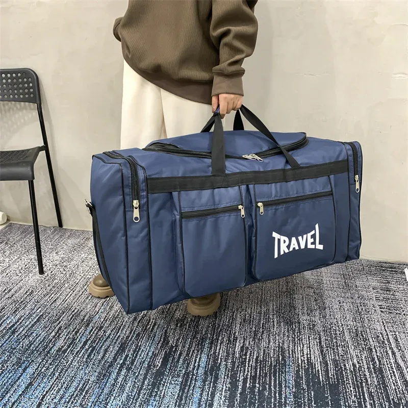 80L Foldable Waterproof Duffel Bag for Travel & Sports - Large Capacity, Wear-Resistant, Portable Business Handbag for Men & Women thumbnail 3