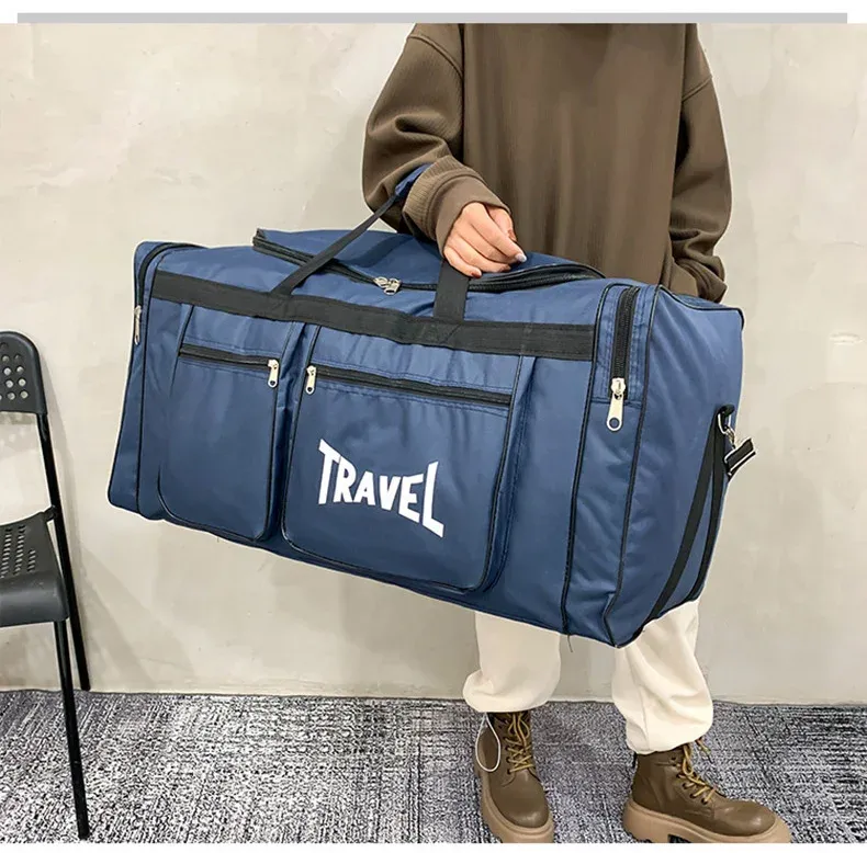 80L Foldable Waterproof Duffel Bag for Travel & Sports - Large Capacity, Wear-Resistant, Portable Business Handbag for Men & Women showcase 3