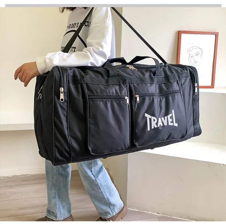 80L Foldable Waterproof Duffel Bag for Travel & Sports - Large Capacity, Wear-Resistant, Portable Business Handbag for Men & Women showcase 4