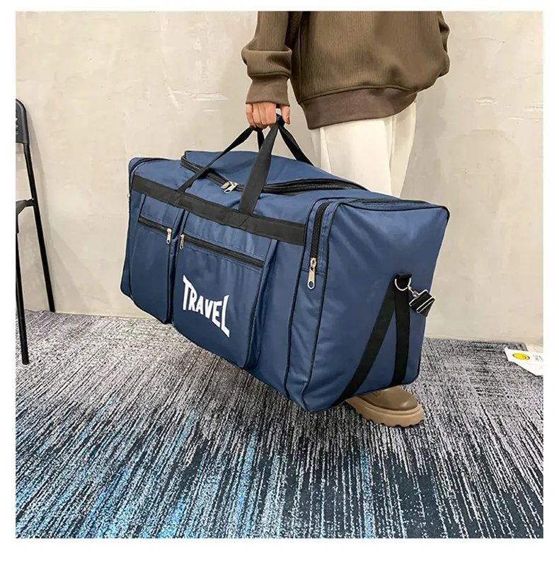 80L Foldable Waterproof Duffel Bag for Travel & Sports - Large Capacity, Wear-Resistant, Portable Business Handbag for Men & Women showcase 5