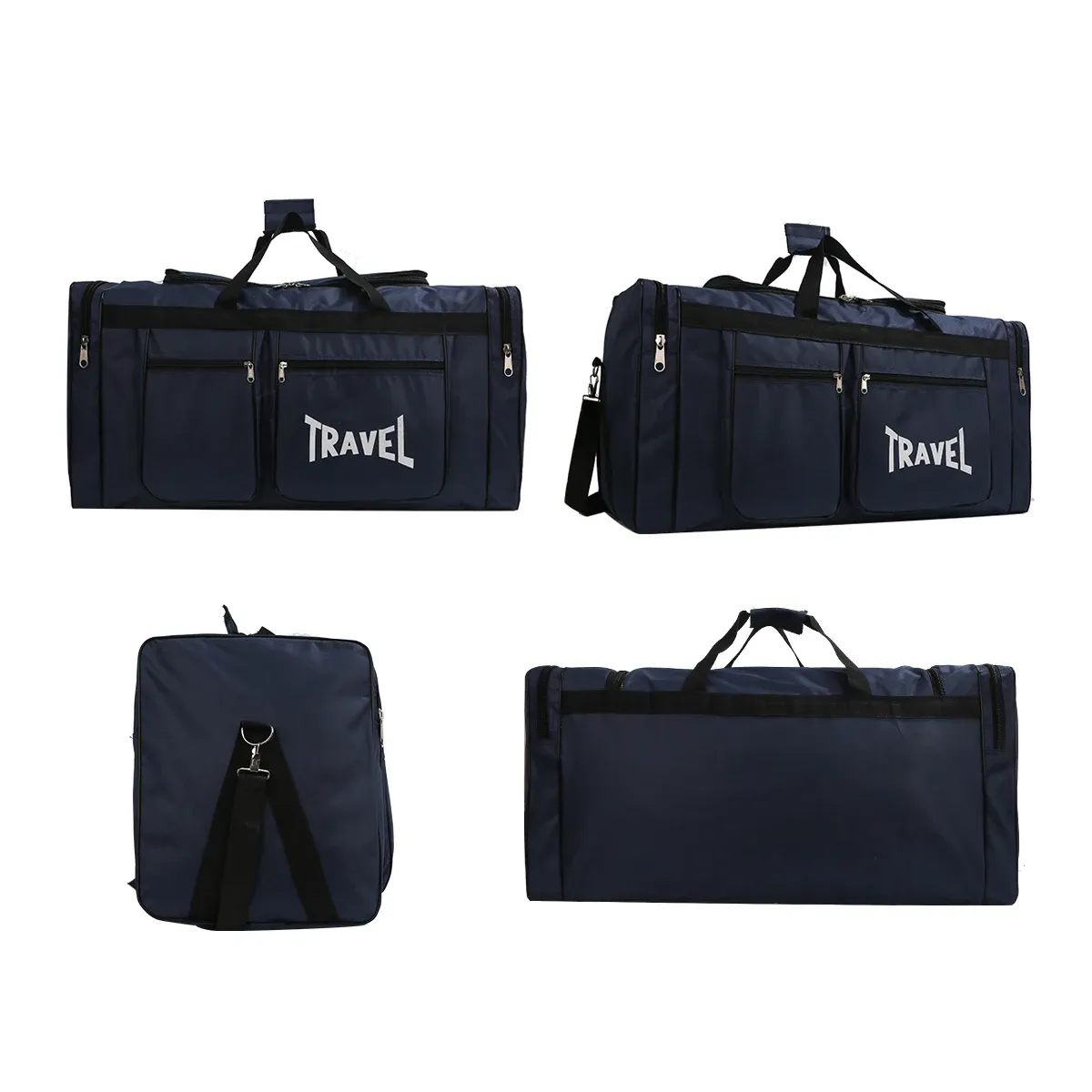 80L Foldable Waterproof Duffel Bag for Travel & Sports - Large Capacity, Wear-Resistant, Portable Business Handbag for Men & Women thumbnail 4