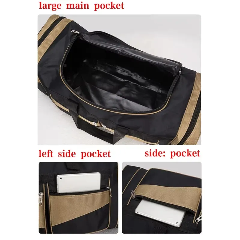 Large Capacity Travel Duffel Bag for Men & Women - Waterproof Nylon Gym Fitness Handbag for Sports, Outdoor, and Long Distance Travel thumbnail 3