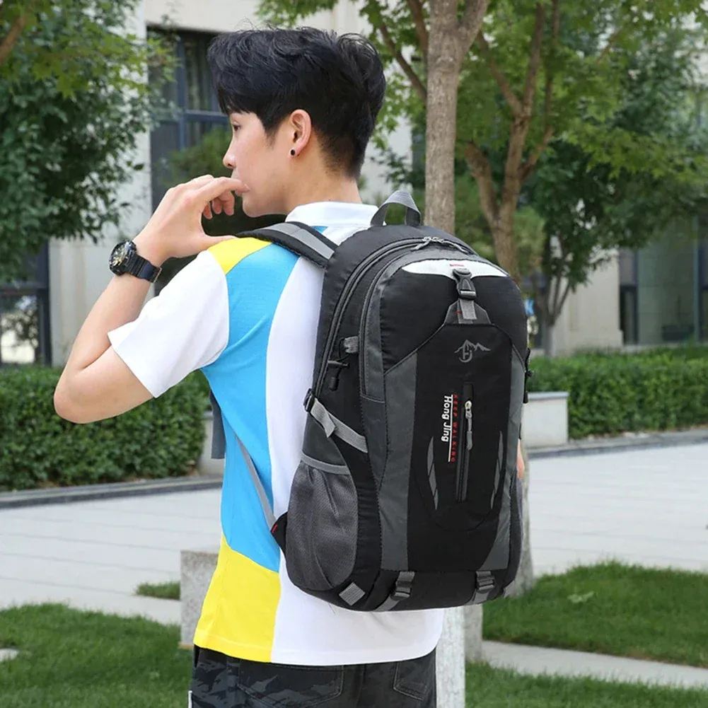 40L Waterproof Outdoor Sports Backpack for Men & Women - Ideal for Hiking, Travel, Cycling, Motorcycle, Trekking, Fishing - Durable Polyester with Reflective Tape showcase 7
