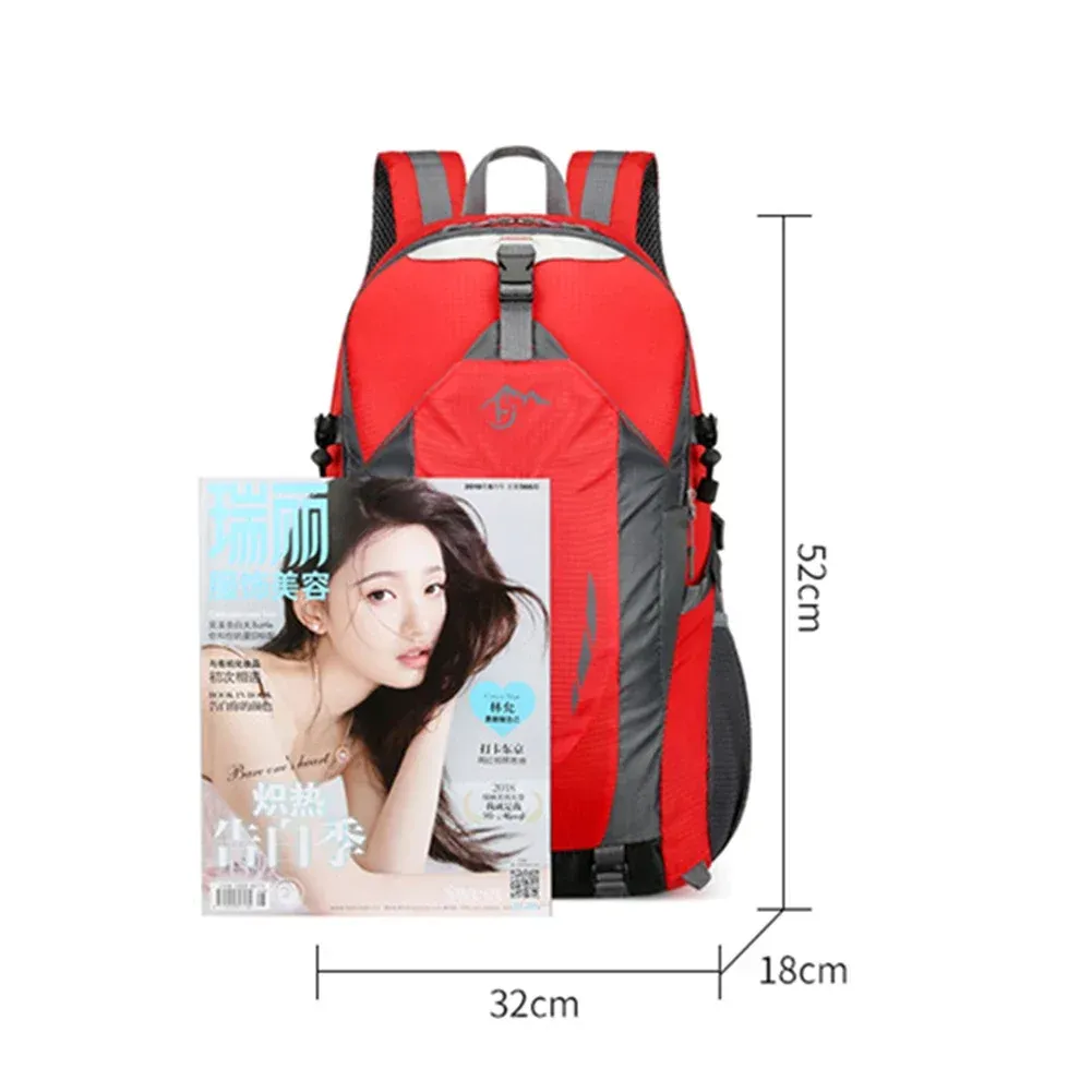 40L Waterproof Outdoor Sports Backpack for Men & Women - Ideal for Hiking, Travel, Cycling, Motorcycle, Trekking, Fishing - Durable Polyester with Reflective Tape thumbnail 6