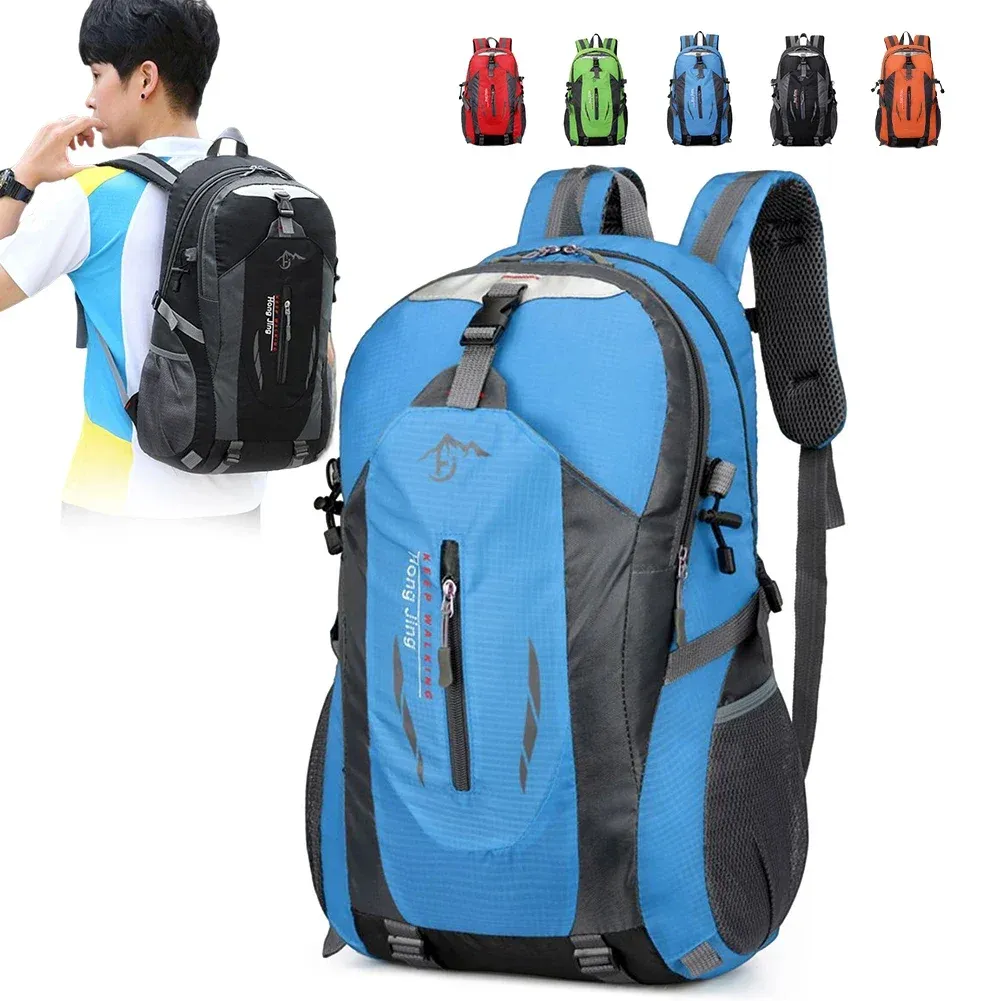 40L Waterproof Outdoor Sports Backpack for Men & Women - Ideal for Hiking, Travel, Cycling, Motorcycle, Trekking, Fishing - Durable Polyester with Reflective Tape showcase 3