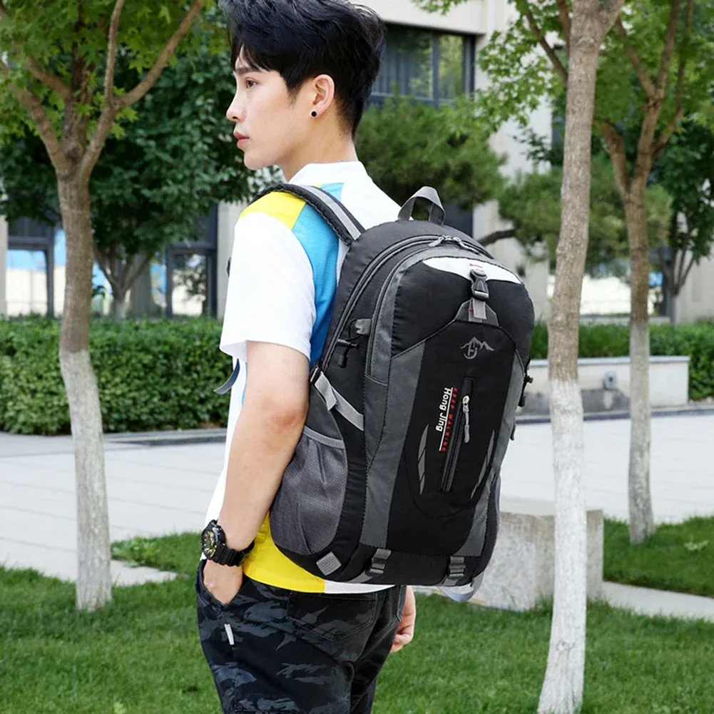 40L Waterproof Outdoor Sports Backpack for Men & Women - Ideal for Hiking, Travel, Cycling, Motorcycle, Trekking, Fishing - Durable Polyester with Reflective Tape showcase 5