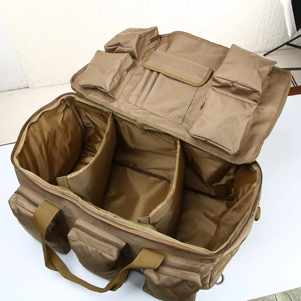 55L Large Tactical Duffel Bag Backpack for Men - Molle System Hiking Camping Travel Gym Weekend Duffle with Adjustable Shoulder Strap showcase 16