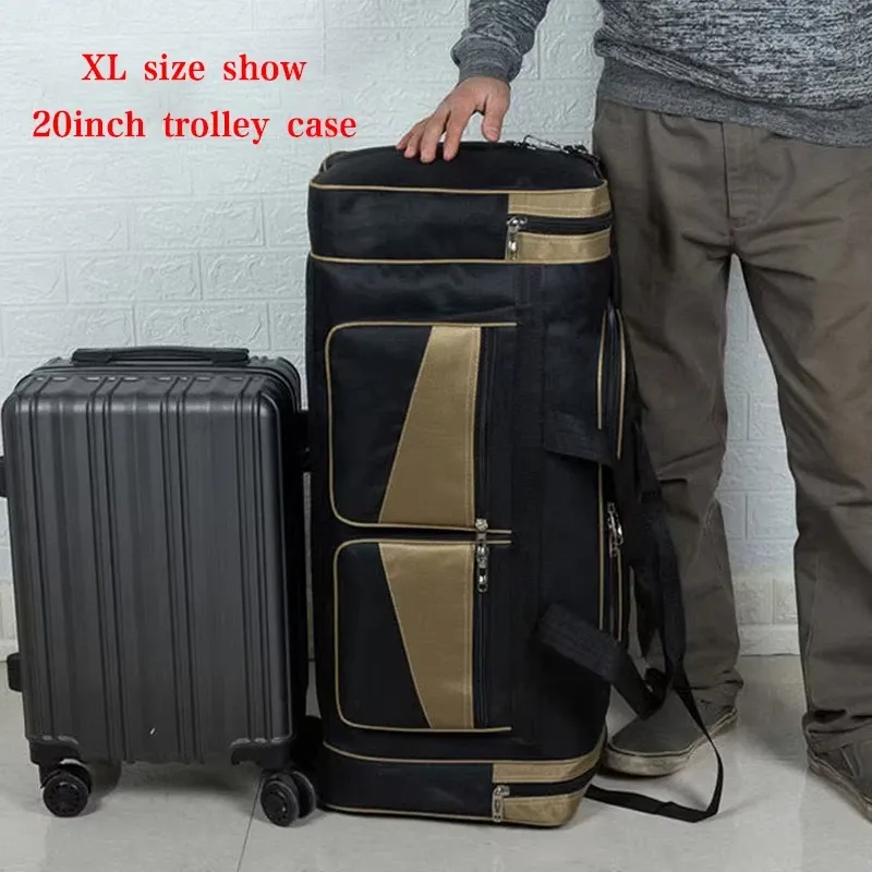 Large Capacity Travel Duffel Bag for Men & Women | Gym Fitness Sports Training Outdoor Shoulder Handbag | Long Distance Travel Storage | Nylon Material thumbnail 5