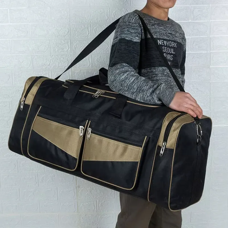 Large Capacity Travel Duffel Bag for Men & Women | Gym Fitness Sports Training Outdoor Shoulder Handbag | Long Distance Travel Storage | Nylon Material thumbnail 2