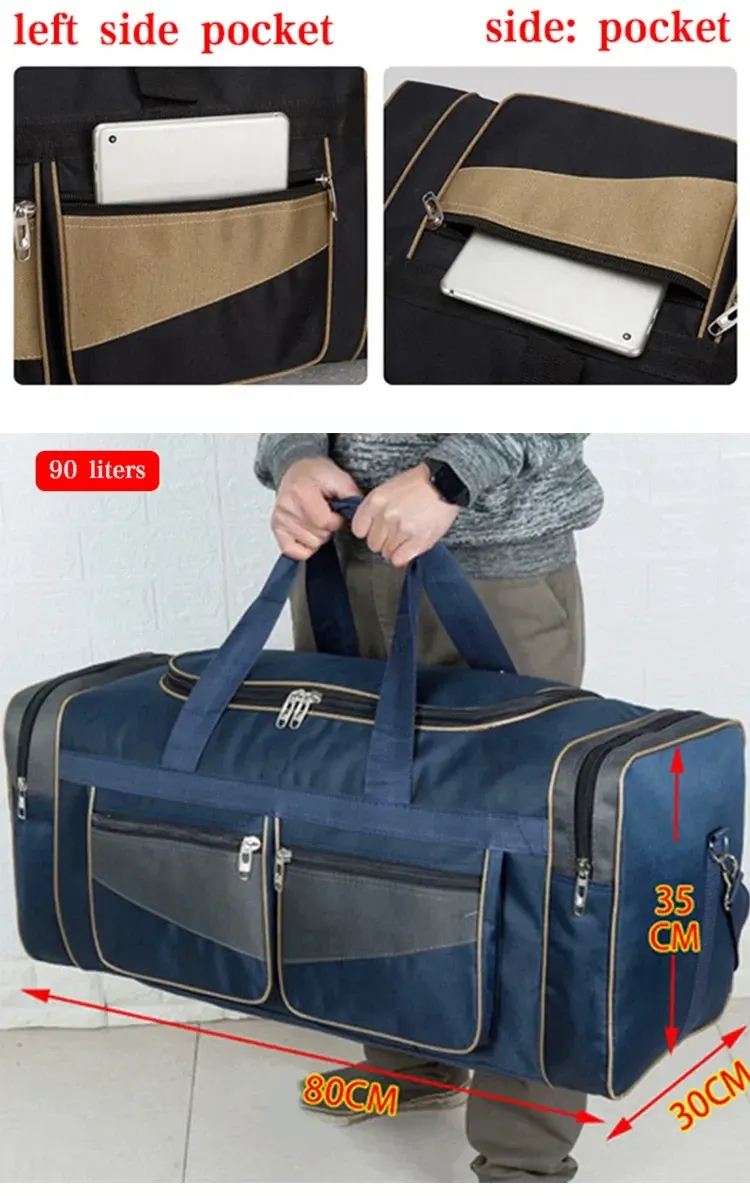 Large Capacity Travel Duffel Bag for Men & Women | Gym Fitness Sports Training Outdoor Shoulder Handbag | Long Distance Travel Storage | Nylon Material showcase 6