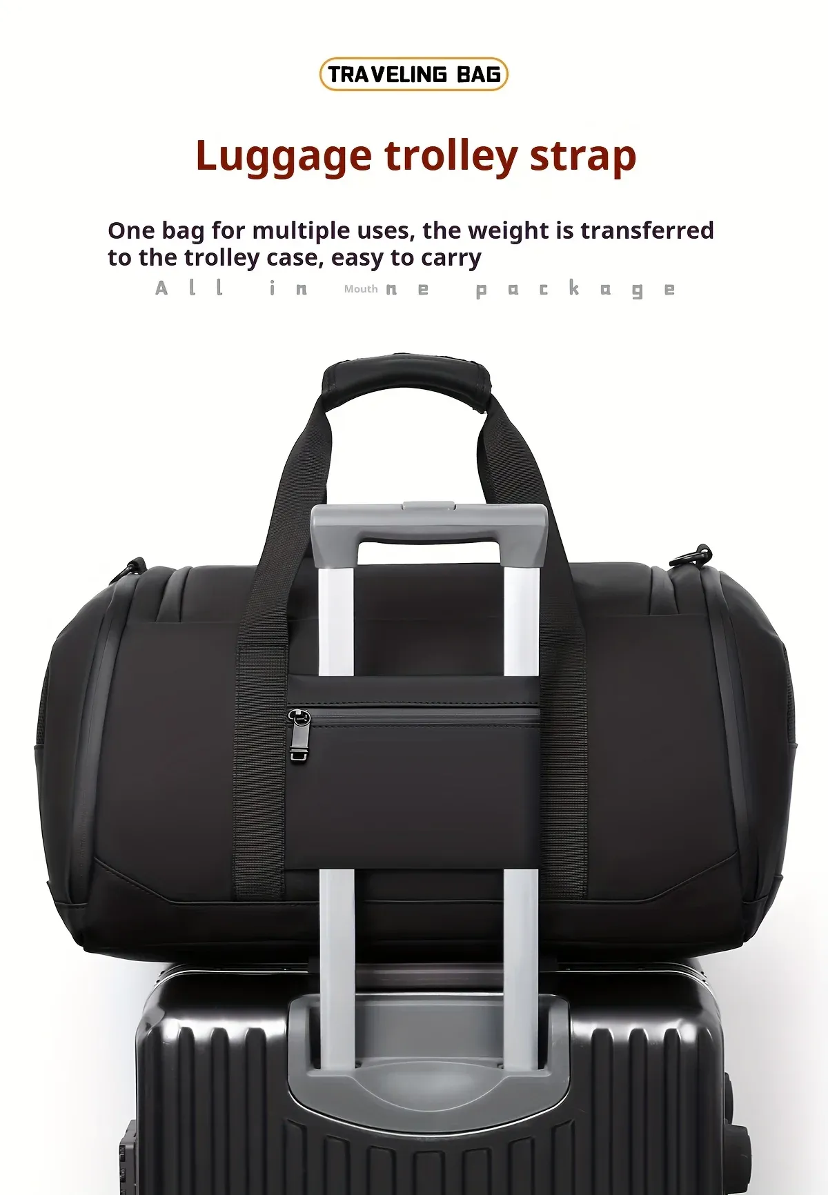 Large Capacity Travel Duffel Bag - Durable Oxford Cloth, Spacious Overnight Sports Gym Bag with Multiple Compartments for Men & Women showcase 5