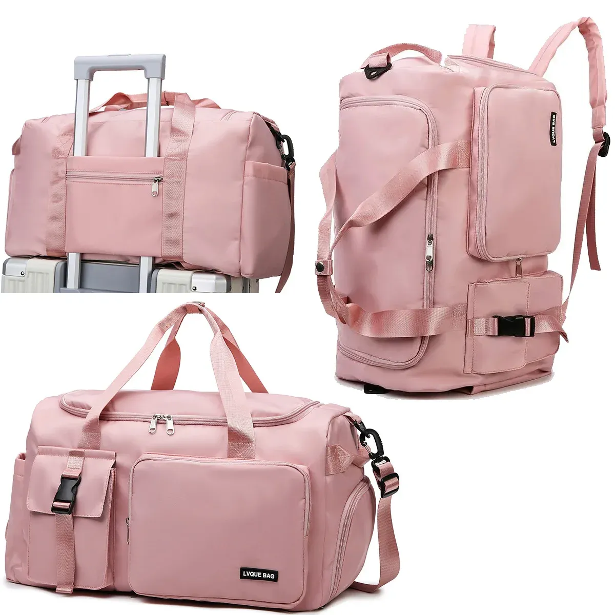 Women's Sports Gym Bag - Large Travel Duffel with Wet/Dry Separation, Shoe Pocket, and Detachable Shoulder Strap for Fitness, Swimming, and Weekends thumbnail 1