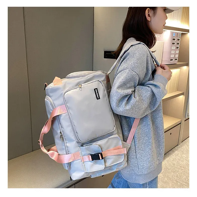 Women's Sports Gym Bag - Large Travel Duffel with Wet/Dry Separation, Shoe Pocket, and Detachable Shoulder Strap for Fitness, Swimming, and Weekends showcase 17