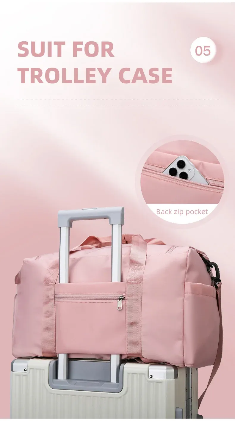 Women's Sports Gym Bag - Large Travel Duffel with Wet/Dry Separation, Shoe Pocket, and Detachable Shoulder Strap for Fitness, Swimming, and Weekends showcase 6