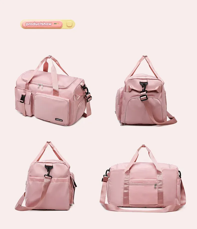 Women's Sports Gym Bag - Large Travel Duffel with Wet/Dry Separation, Shoe Pocket, and Detachable Shoulder Strap for Fitness, Swimming, and Weekends showcase 11