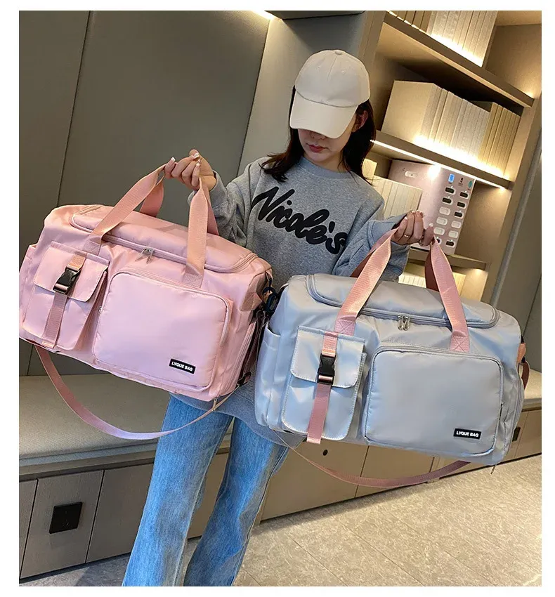 Women's Sports Gym Bag - Large Travel Duffel with Wet/Dry Separation, Shoe Pocket, and Detachable Shoulder Strap for Fitness, Swimming, and Weekends showcase 16