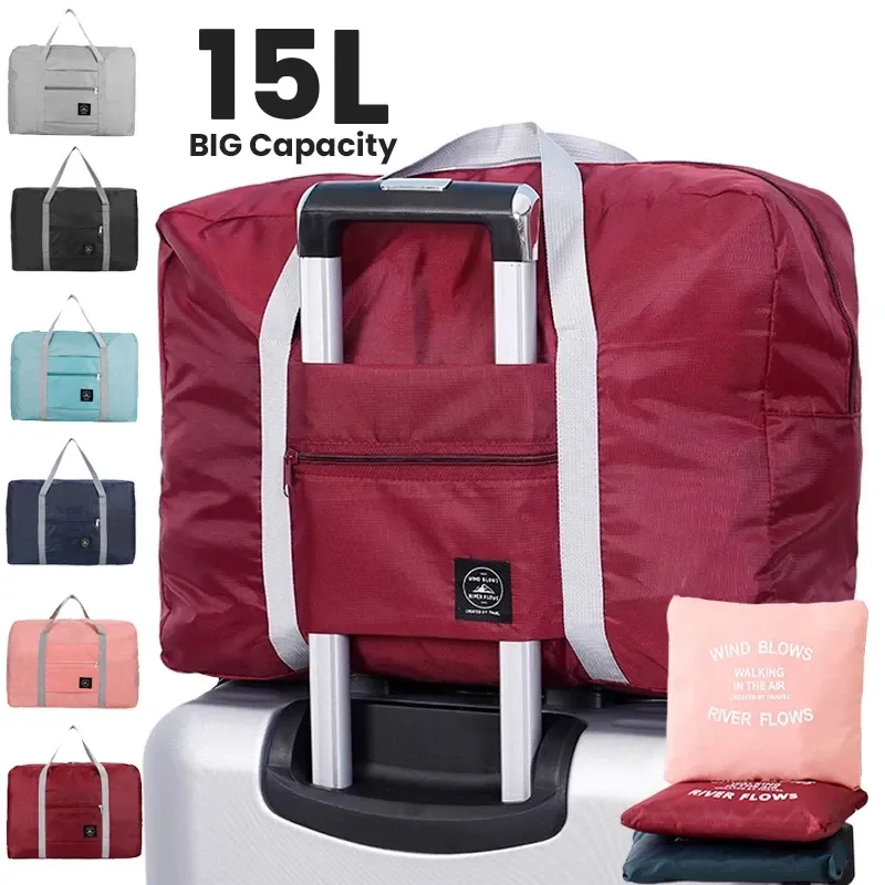 Foldable Travel Duffel Bag - Lightweight Large Capacity Carry-On for Women & Girls, Perfect for Airlines, Weekends, Gym, and Overnight Trips thumbnail 2