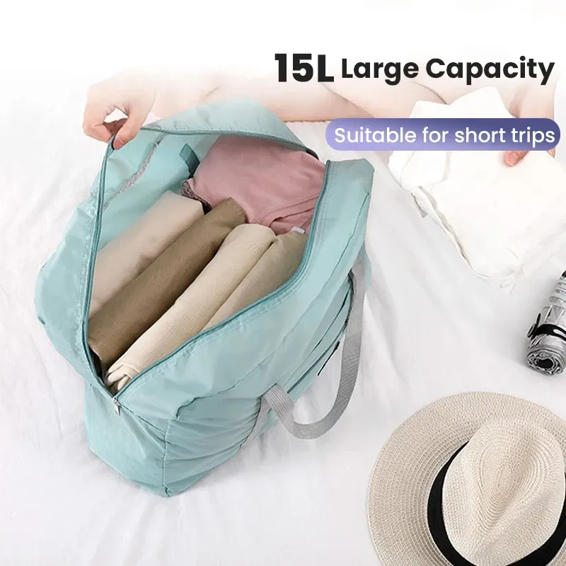 Foldable Travel Duffel Bag - Lightweight Large Capacity Carry-On for Women & Girls, Perfect for Airlines, Weekends, Gym, and Overnight Trips thumbnail 3