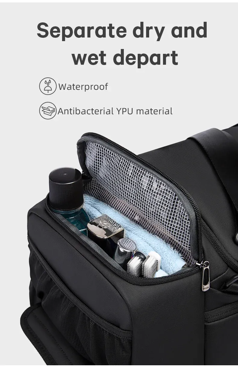 BANGE Waterproof Sports Duffel Bag 21 Inch with Shoe Compartment, Wet/Dry Pocket - Ideal Travel & Gym Bag for Men showcase 5