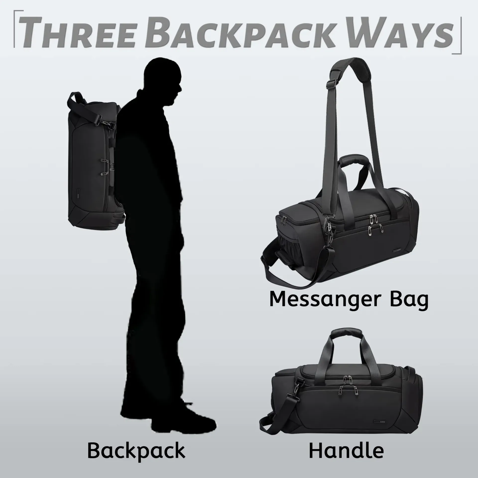 BANGE Waterproof Sports Duffel Bag 21 Inch with Shoe Compartment, Wet/Dry Pocket - Ideal Travel & Gym Bag for Men thumbnail 3