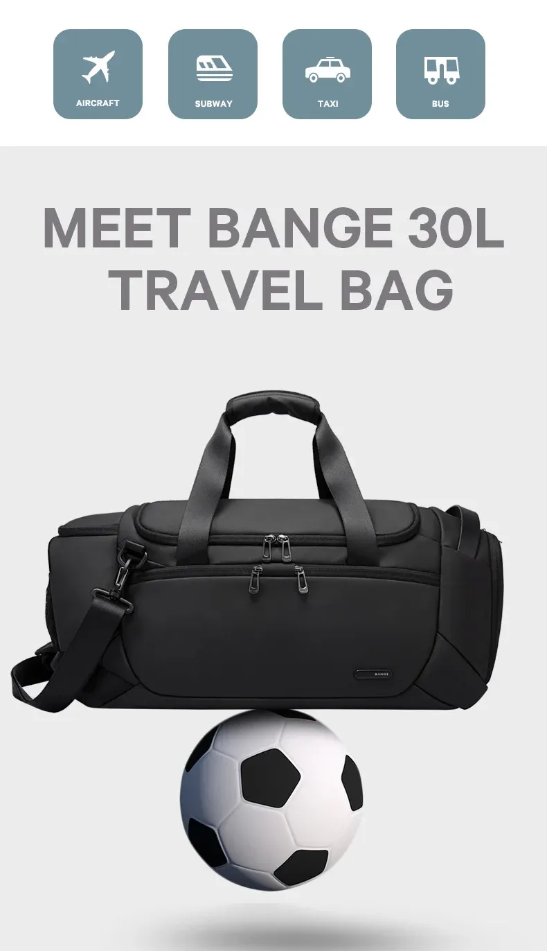 BANGE Waterproof Sports Duffel Bag 21 Inch with Shoe Compartment, Wet/Dry Pocket - Ideal Travel & Gym Bag for Men showcase 2