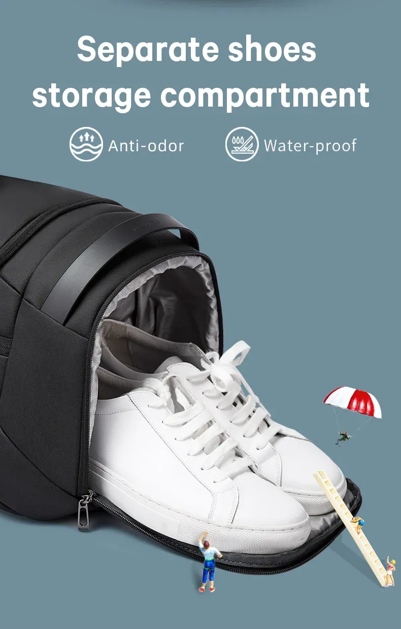 BANGE Waterproof Sports Duffel Bag 21 Inch with Shoe Compartment, Wet/Dry Pocket - Ideal Travel & Gym Bag for Men showcase 3