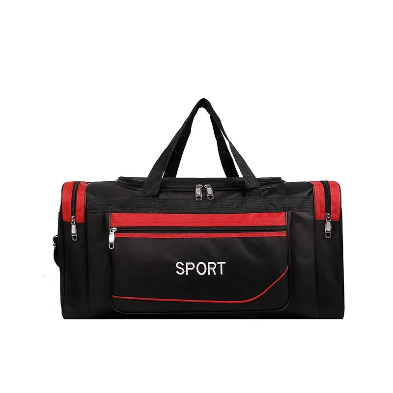 Large Capacity Travel Duffel Bag for Men - Waterproof Nylon Weekender Gym Sport Holdall with Pouch, 60x22x28cm Overnight Luggage showcase 2